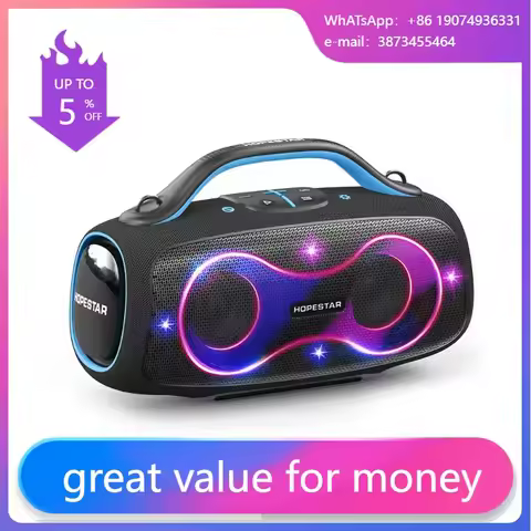 Hopestar Partybox168 Party Speaker 400W Bluetooth 5.4 Wireless Speaker With Subwoofer RGB Lights Kar