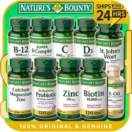 Nature's Bounty Calcium Magnesium Zinc Probiotic Iron Biotin Vitamin B B-12 C D3 E Fish Oil Cranberr