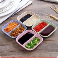 2 Compartment Spice Plate Made of Barley Plastic _GD888