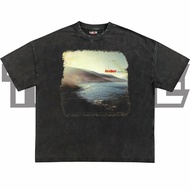 INCUBUS Morning View Oversize T-Shirt | Black Wash | Incubus Aesthetic T-Shirt | Men's Tops Wanita |