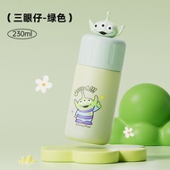Disney Kids Mini Portable Pocket Water Bottle Straw Thermos 230ml Cartoon Style Stainless Steel Insu