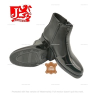 113153 Johnson Shoes Mix Leather Double Zipper Ankle Boots