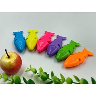 Fish-Shaped Highlighter Pen Portable Size Super Cute Pack Of 6 Sticks 6 Colors Chosch CS-H729 Brand
