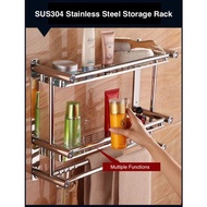 SUS304 Stainless Steel Storage Rack Shampoo Shower Rack Towel Hanger