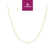 HABIB BEADS PLANET Oro Italia 916 Yellow and White Yellow and White Gold Necklace GC32351124(250YW)-