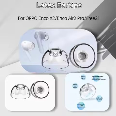 Latex Eartips for OPPO Enco X2 Wireless Bluetooth Headphone Noise-cancelling Non-slip Earplugs for E