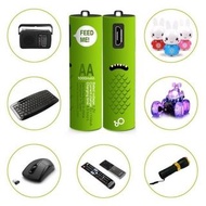 4 件 1100mAh 微型 USB 可充電 AA 電池 2ndckp falckp 4 Pcs. 1100mAh Micro-USB Rechargeable AA Batteries # 快充叉電