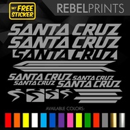 SANTA CRUZ Sticker Decal for Mountain Bike/Road Bike