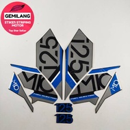 Striping Decal Polet Sticker Yamaha Mio 125 mio125 2017 blue standard list Gemilang quality Sticker