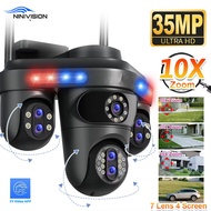 2026 Best Seller 7Lens 35MP 30X Zoom 18K CCTV Camera AI Tracking 4-Way View WiFi IP66 Waterproof wit