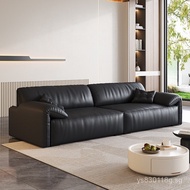 Modern Minimalist Italian Style baxter Living Room Straight Row Sofa Cowhide Sofa Small Apartment Ea