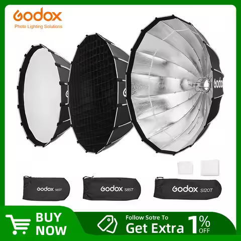 GODOX 65CM/85CM/120CM Umbrella style Quick installation Studio Silver Wide Angle Beauty Dish Honeyco