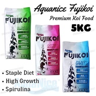 Aquanice Fujikoi Premium Koi Fish Food Staple Diet / Hi Growth / Spirulina (L) - 5kg