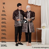 KEMEJA Men's Couple Batik Tops Latest JumboWanita - Long Sleeve Shirts - Button Tunic for Nursing BI