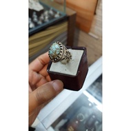CINCIN FIRUS NISYABUR IRAN SILVER RING TURQUOISE STONE ORIGINAL PERSIAN DESIGN