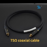 Kabel Koaksial Digital HD Profesional 75Ohm RCA Ke RCA Audio Video Pria KE Pria untuk DAC TV Spdif Speaker Emas Hifi Subwoofer