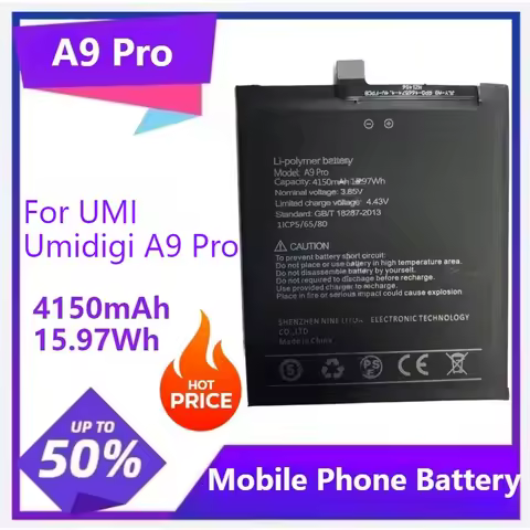 A9 Pro Battery For UMI Umidigi A9 Pro A9 Pro Phone Replacement Bateria Batteries New High Quality 41