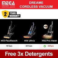 DREAME H13 FLEXREACH / H14 ULTRA / H15 PRO HEAT WET & DRY CORDLESS VACUUM CLEANER | Free 3 Detergent