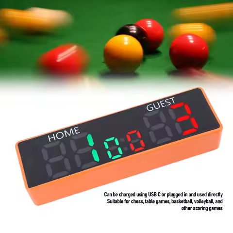 Mini Digital Scoreboard 6 Digits Portable Tabletop for Board Games Chess Battery Powered with Buzzer