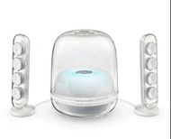 9.5成新harman/kardon SoundSticks 4 水母藍牙喇叭/ 透明白