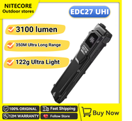 NITECORE EDC27 UHi Utra Slim Tactical EDC Flashight USB-C Rechargeable Troch Light 3100 Lumens 305