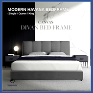 (Pre Order) DorNordic Havana Modern Style Bedframe ( Single / Queen / King Size ) | Katil Divan - Grey Color Bed Frame