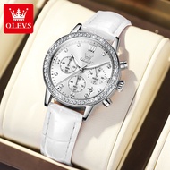 OLEVS Watch for Women Sale Now Original Waterproof Elegant Korean Style Leather Starp Calendar Luminous Ladies Watch