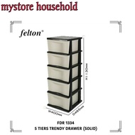 Felton FDR 1334 5 Tier Multipurpose Drawer/Clothes Cabinet