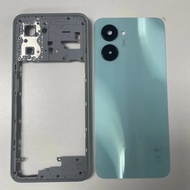 Full Housing For OPPO Realme C33 RMX3624 Middle Frame Cover Battery Back Cover Rear Door Cover With 
