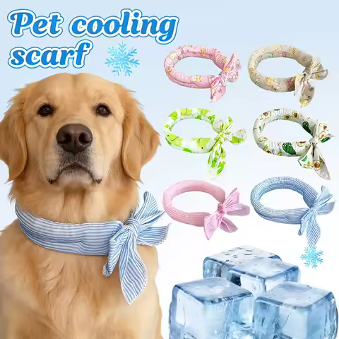1pc Universal Summer Pet Cooling Ice Scarf,Dog & Cat Neck Collar,Physical Heatstroke Prevention Cool