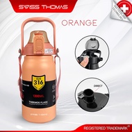 Swiss Thomas 316 Stainless Steel Tumbler Water Bottle with Straw Vacuum Flask Thermos Bottle Double