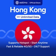 Eskimo Hong Kong Unlimited eSIM 1-30 Days | 24/7 Customer Support | How to Redeem in Description
