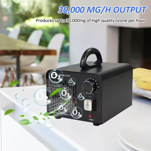 2-in-1 Ozone Generator with Air and Water Modes 40,000mg/h O₃ Ozone Machine Ionizer Air Purifier Deo