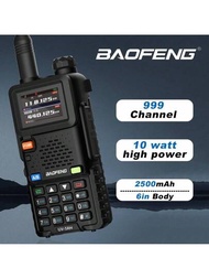 1隻baofeng Uv-22戶外運動手持對講機,具有5瓦gmrs Uhf Vhf,適用於徒步旅行,狩獵的遠程可攜式雙向對講機