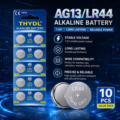10PCS THYDL LR44 AG13 1.5V Alkaline Button Battery A76 357 SR44 L1154 for Watch Toys Calculator Remo