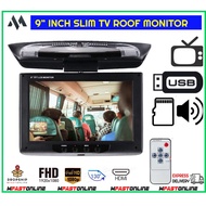Car Roof Monitor 9 Inch Flip Down Roof Mount Monitor Full HD TFT LCD Screen With Reading Light LCD