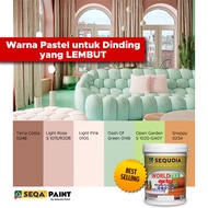 Cat Warna Pastel untuk Dinding yang Lembut 📌 5L Seqa Worldtex Extra 💢 Cat Dalam / Emulsion Paint / S