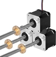 3 Pack Nema 17 Stepper Motor TR8x8 300mm with T8 Lead Screw 2 Phase 1.8‌°‌ High Torque 0.44Nm (62.31