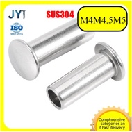304 stainless steel flat head semi-hollow rivet, round head rivet semi-hollow M4/M4.5/M5【SZ-JY888】gd