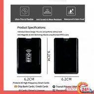 RFID Card Sleeve Passport Protector Aluminum Foil Anti Skimming Block NFC Waterproof EZ Link Credit 