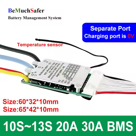 BeMuchSafer 36V 43.2V 48V BMS 10S 12S 13S 20A 30A 10S20A 12S20A 13S20A 10S30A 13S30A 12S30A for DIY 