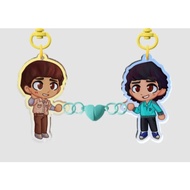 Byler DOUBLE SIDED heart ship magnet keychains