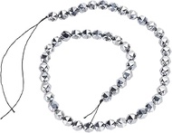 DIY Terahertz Beads Elegant Pressure Relief High Gloss Terahertz Stone Chain Promote Meditation For Health Care (8mm / 0.31in)