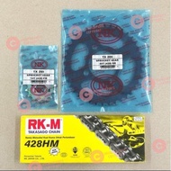 SPROCKET GEAR SET (WITH CHAIN) - KEEWAY - TX 200 (14T-428 / 40T-428)