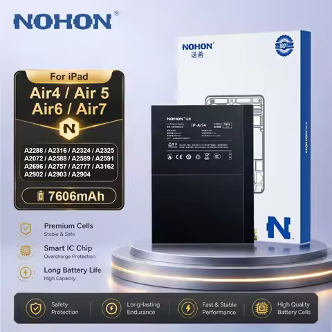 NOHON 7606mAh Battery for APPLE iPAD Air 4 5 6 7 Replacement Bateria for iPad 10 (2022) 10.9 inch Ta