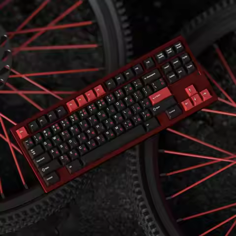 JKDK 2.0 White B Keycaps PBT Dye-Sub Cherry Profile RGB Compatible Japanese Russian Black Red for 68