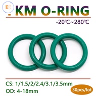 EZ TJ 10/50pcs FKM O Ring Sealing Gasket CS 2.4mm OD 5-50mm Insulation Oil High Temperature Resistan