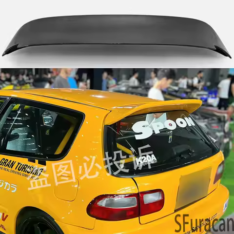 For 1992-1995 Civic EG6 two-door hatchback high-quality carbon fiber rear spoiler duckbill body kit 