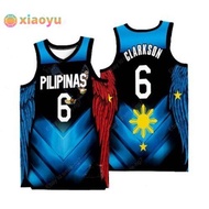 Rare Jordan Clarkson #6 Philippines Pilipinas Basketball Jersey Colorful Design