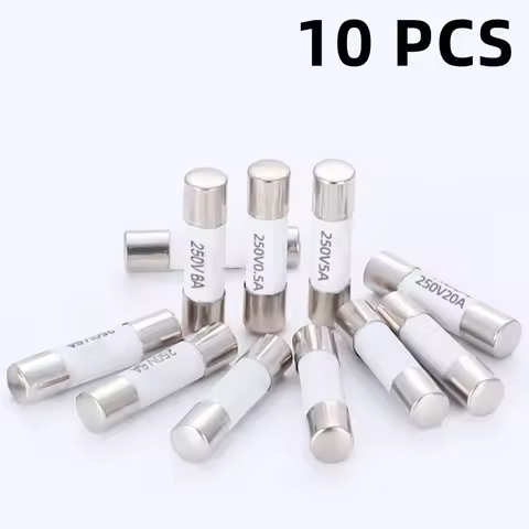 10PCS,Ceramic Fuse Tube,5*20mm 6*30mm Fast Blow Tube Fuses,250V,0.5/1/2/3/4/5/6/8/10/15/20/25/30A,Pr